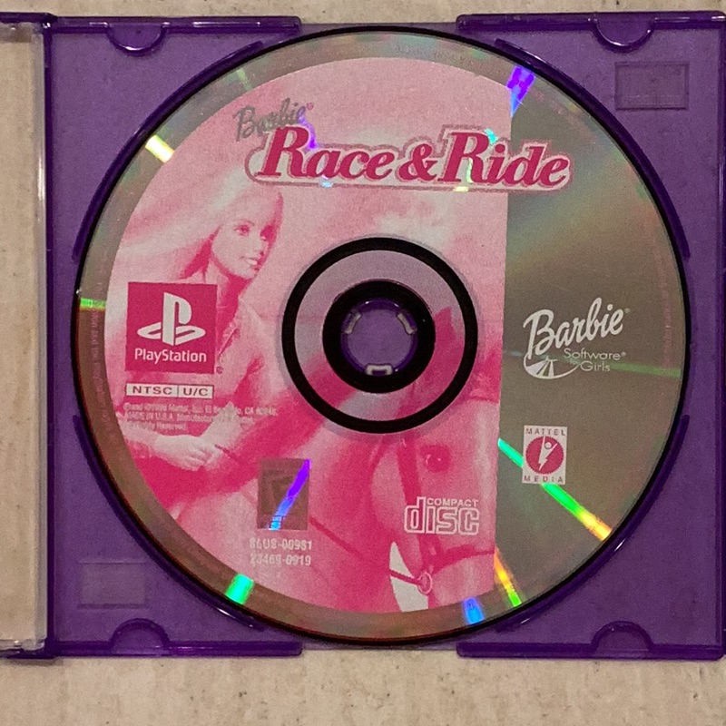 Barbie Race  Ride Playstation Game Playstation Ps1 One